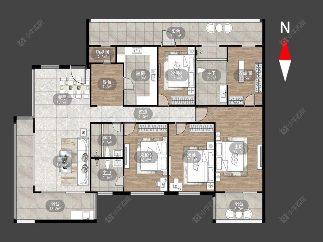 常州华宇新城天境在售二手房源户型图_小牛看房