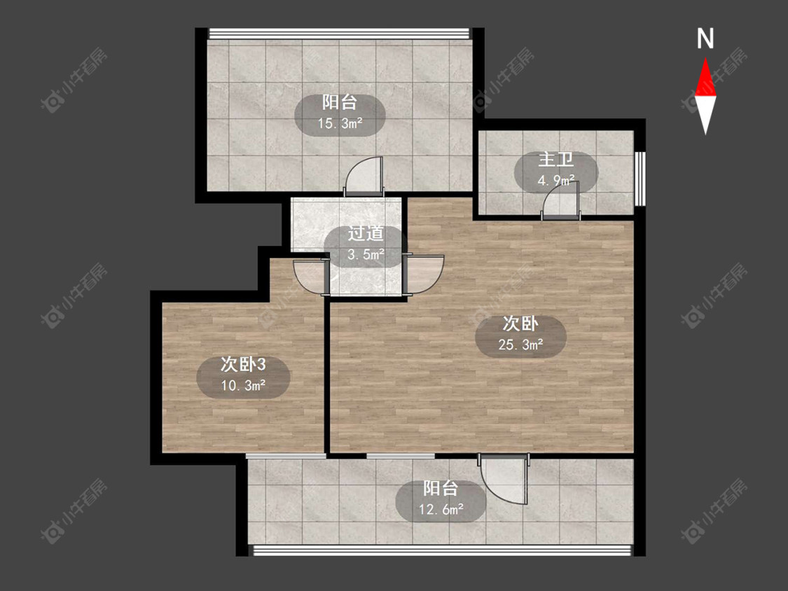 美的世茂云筑房源户型图 常州美的世茂云筑在售二手房源户型图_小牛看房