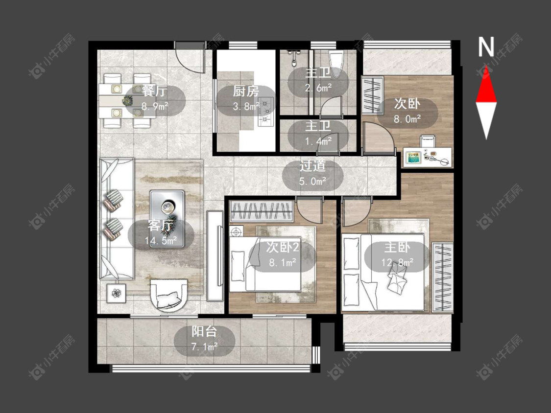 常州弘阳云峯在售二手房源户型图_小牛看房