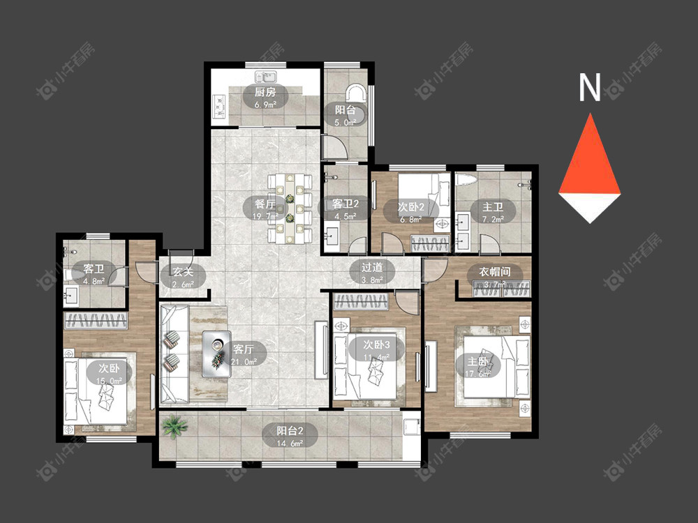 常州常发珑玥在售二手房源户型图_小牛看房