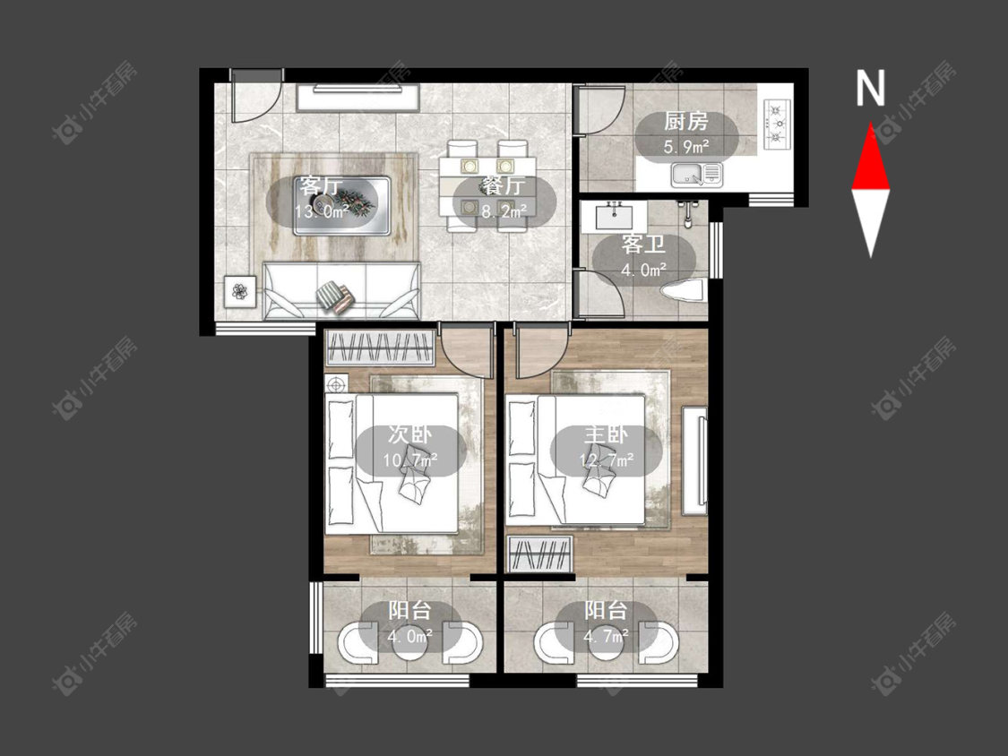 溪湖小镇房源户型图 常州溪湖小镇在售二手房源户型图_小牛看房