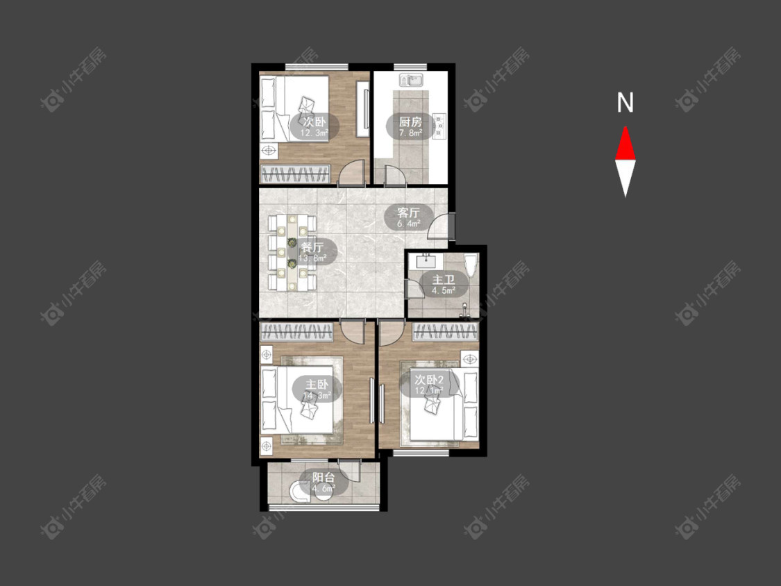 常州燕兴新村西区在售二手房房源户型图_小牛看房