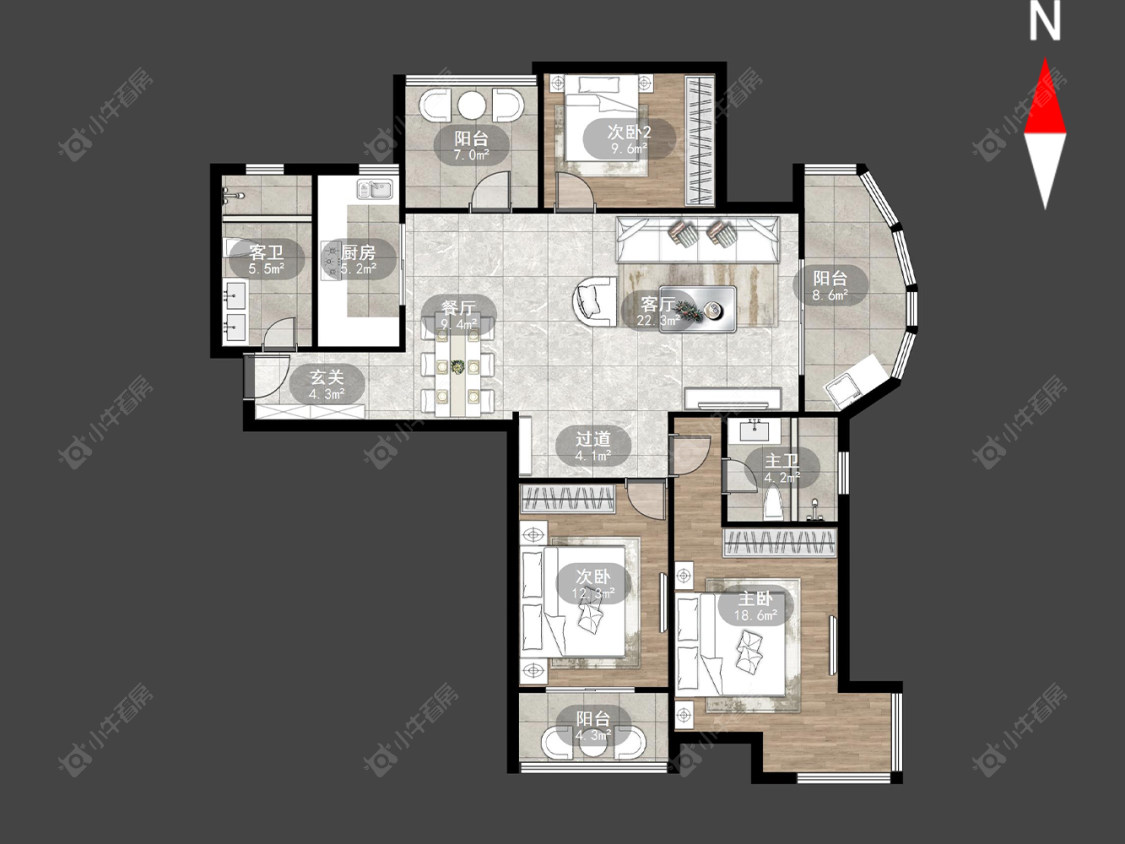 常州名桂坊在售二手房源户型图_小牛看房