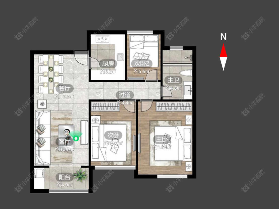 金地格林郡房源户型图 常州金地格林郡在售二手房源户型图_小牛看房