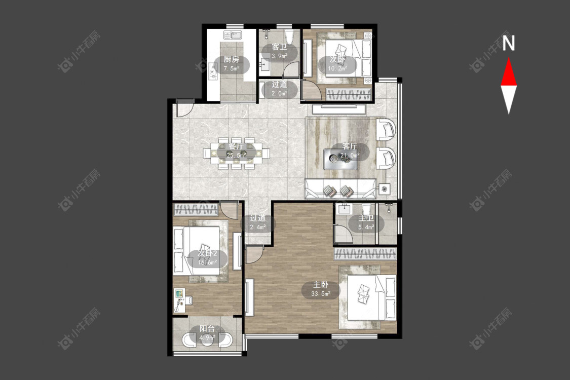 常州香聚雅苑东区在售二手房源户型图_小牛看房