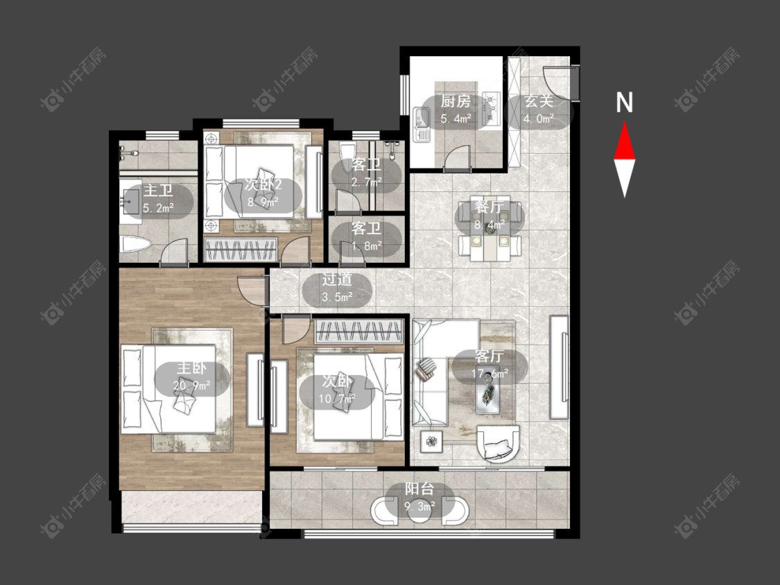 常州碧桂园金科光明府在售二手房源户型图_小牛看房