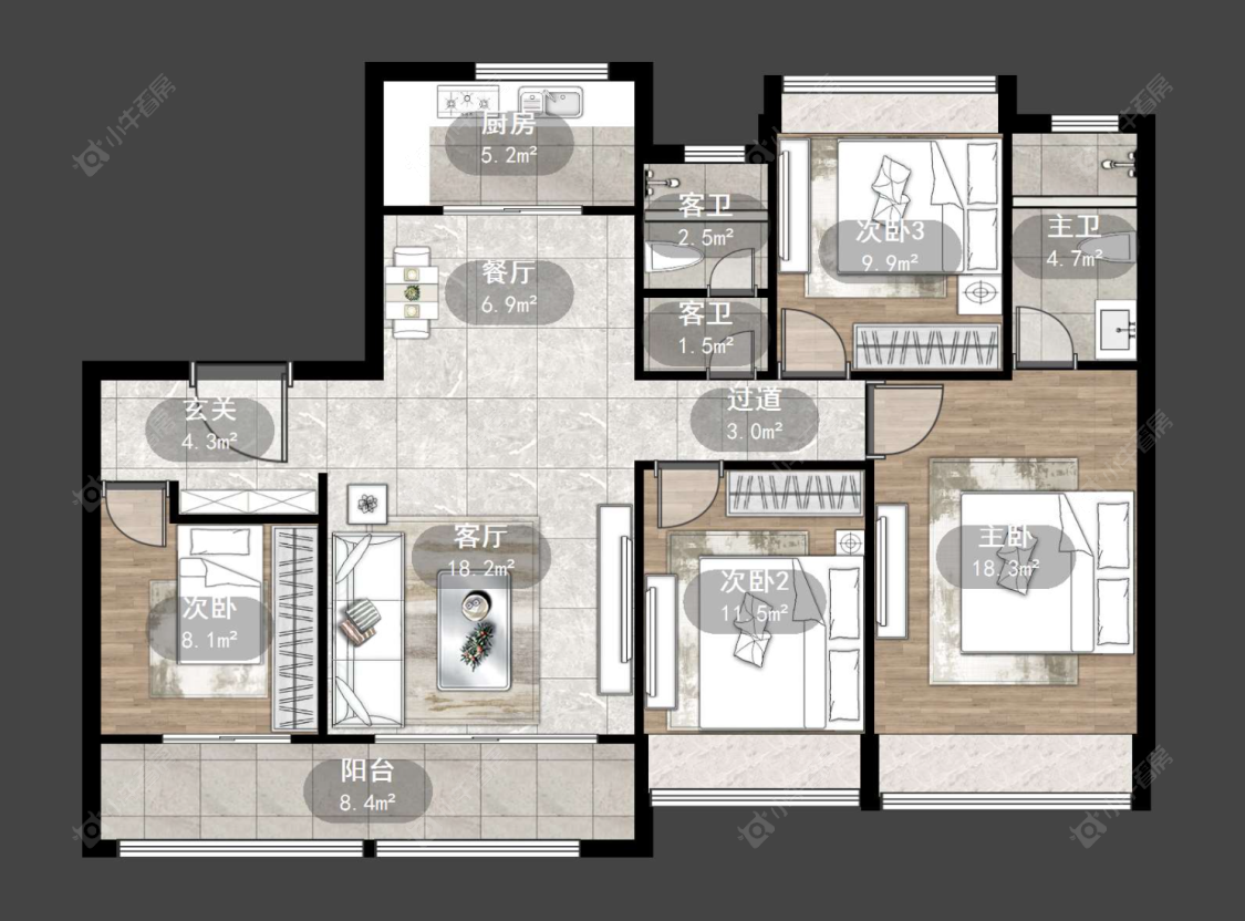 常州绿地香港名墩道在售二手房源户型图_小牛看房