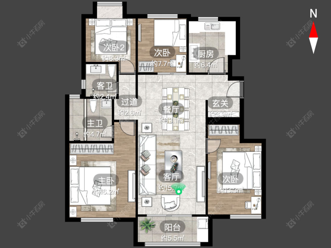 常州亨达未来城在售二手房源户型图_小牛看房