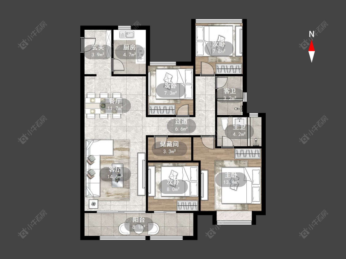 常州保利金紫花园在售二手房源户型图_小牛看房