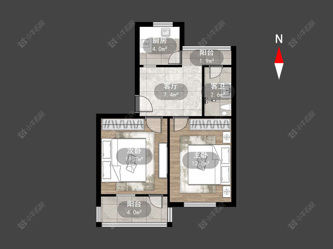 常州北环新村武进小区在售二手房房源户型图_小牛看房