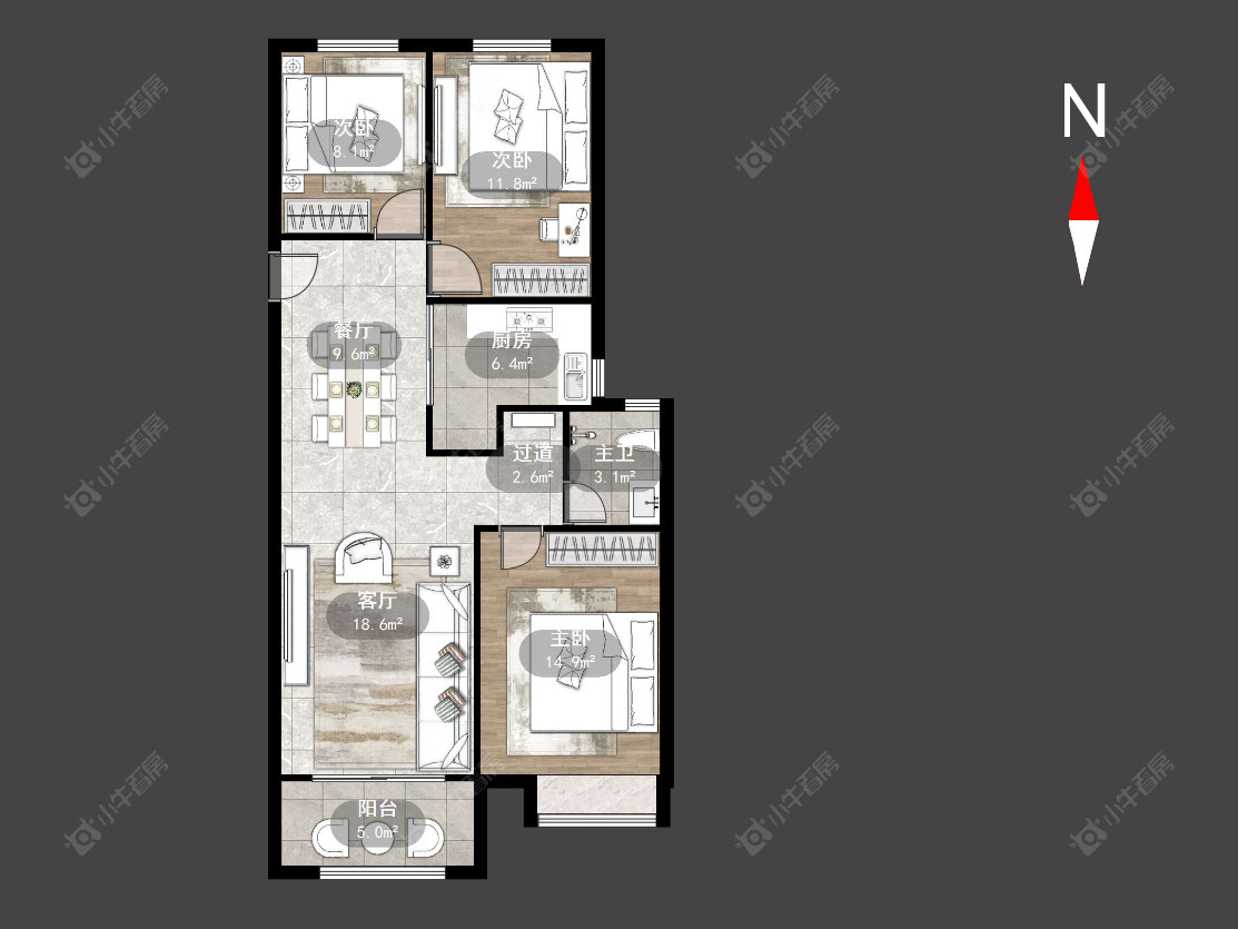 常州常发香堤半岛在售二手房源户型图_小牛看房