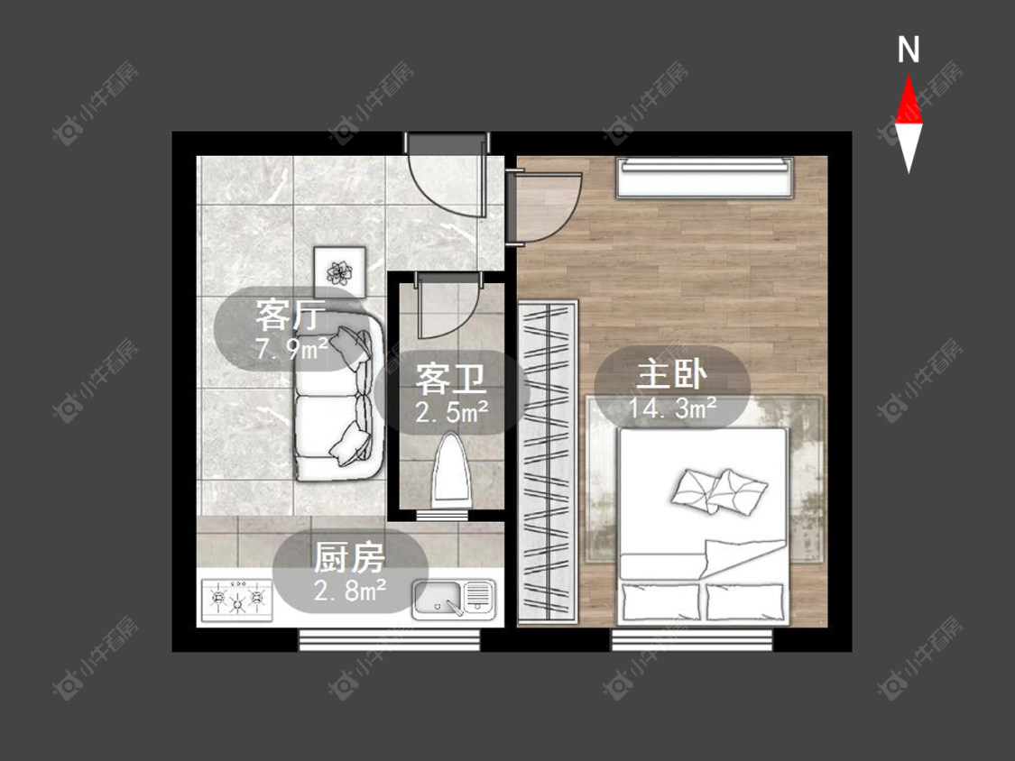 常州工房北区在售二手房房源户型图_小牛看房