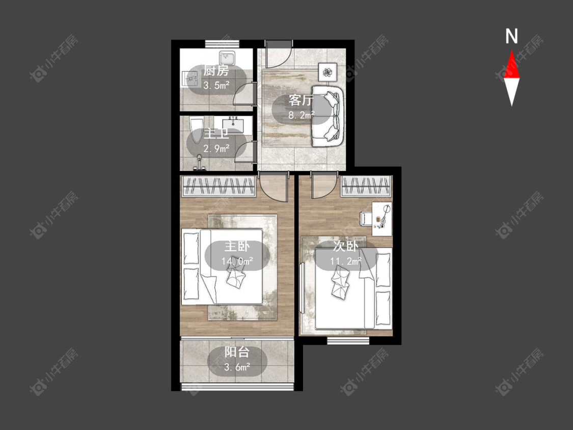 常州清潭六村在售二手房源户型图_小牛看房