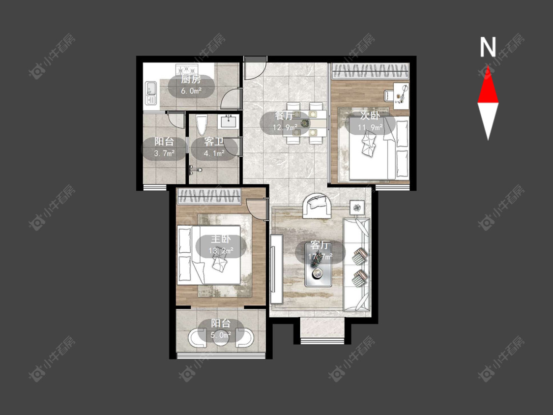 常州新丰苑在售二手房源户型图_小牛看房