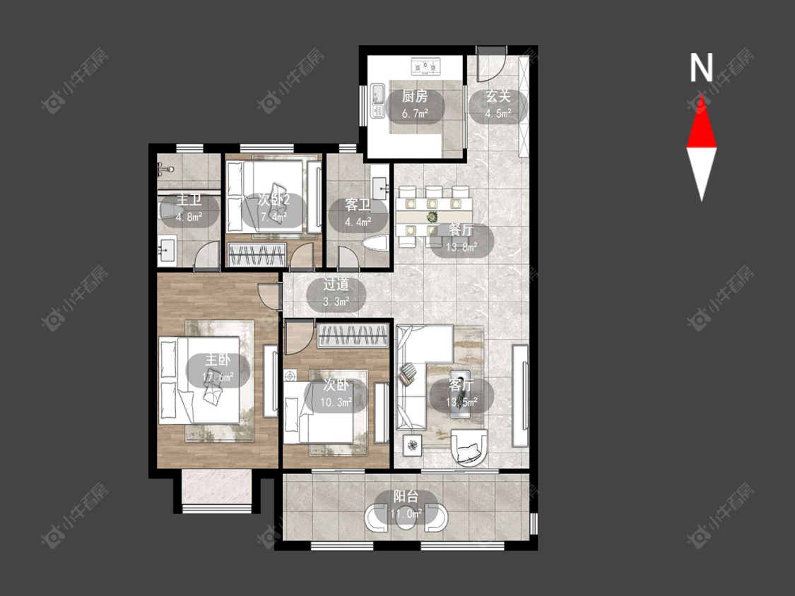 新城樾隽中央房源户型图 常州新城樾隽中央在售二手房源户型图_小牛看房