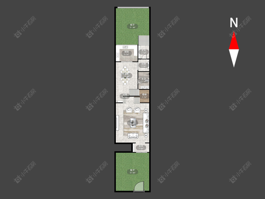 大名城南区别墅区房源户型图 常州大名城南区别墅区在售二手房源户型图_小牛看房