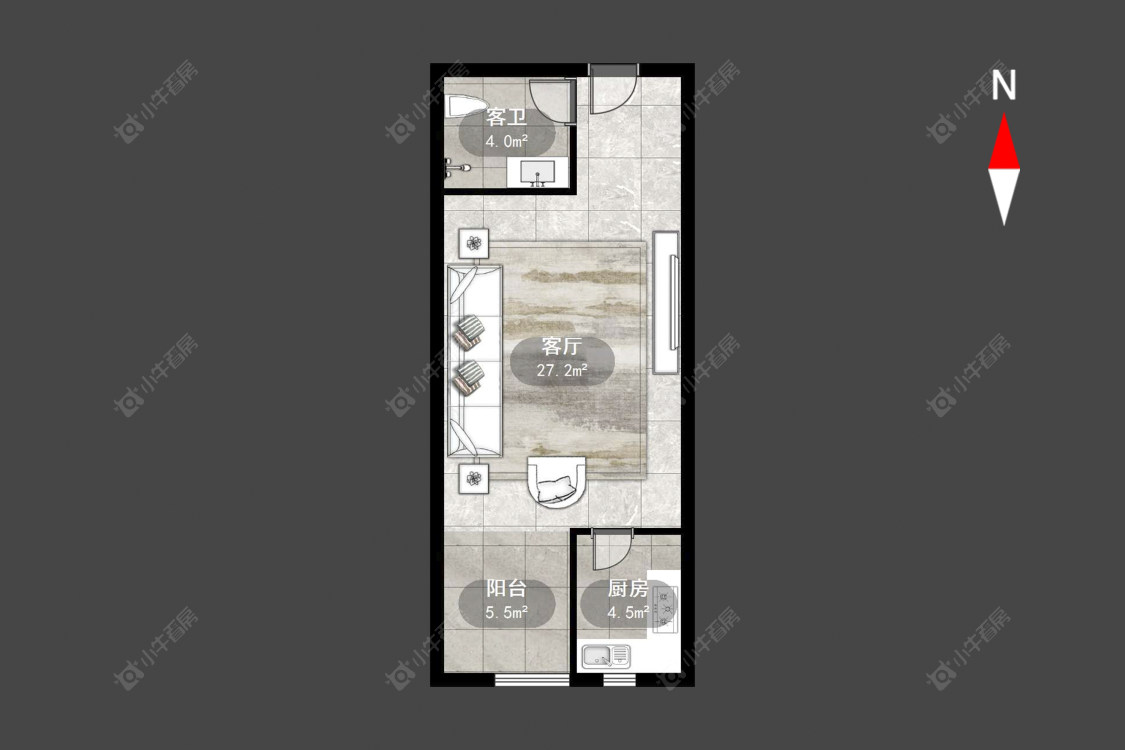 常州吾悦广场糖果公寓在售二手房源户型图_小牛看房