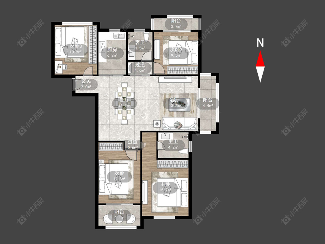 常州银河湾第一城二期在售二手房源户型图_小牛看房