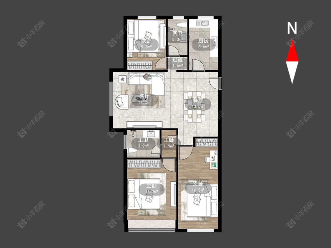 百馨西苑五期房源户型图 常州百馨西苑五期在售二手房源户型图_小牛看房