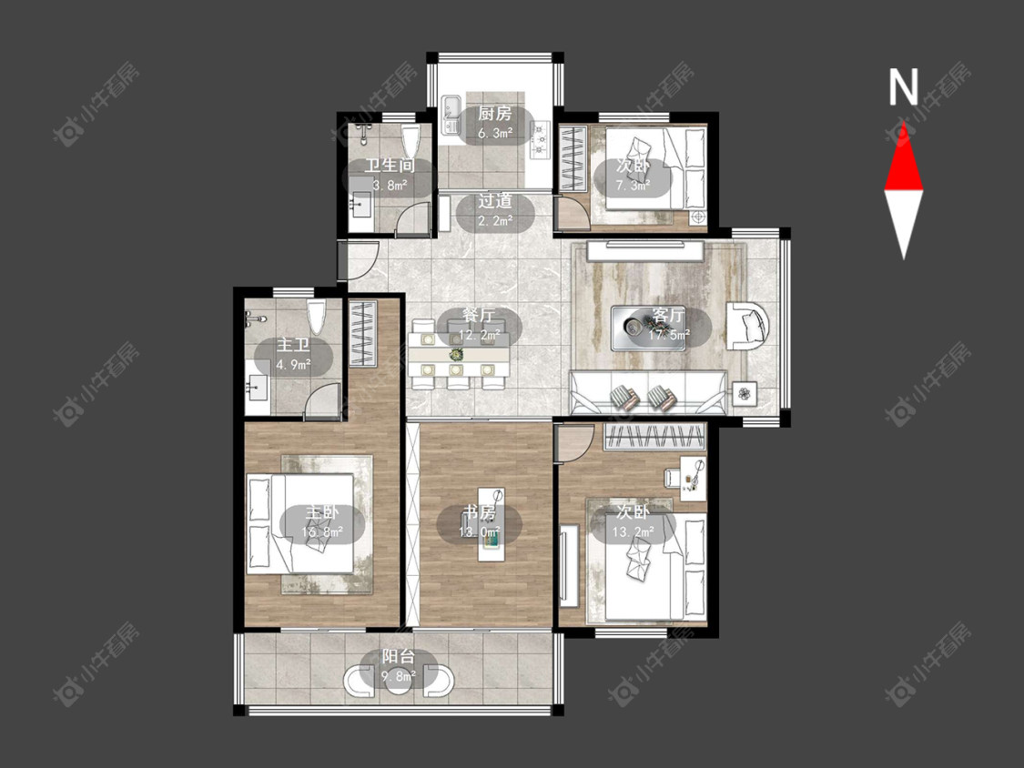 常州金谷花园在售二手房源户型图_小牛看房