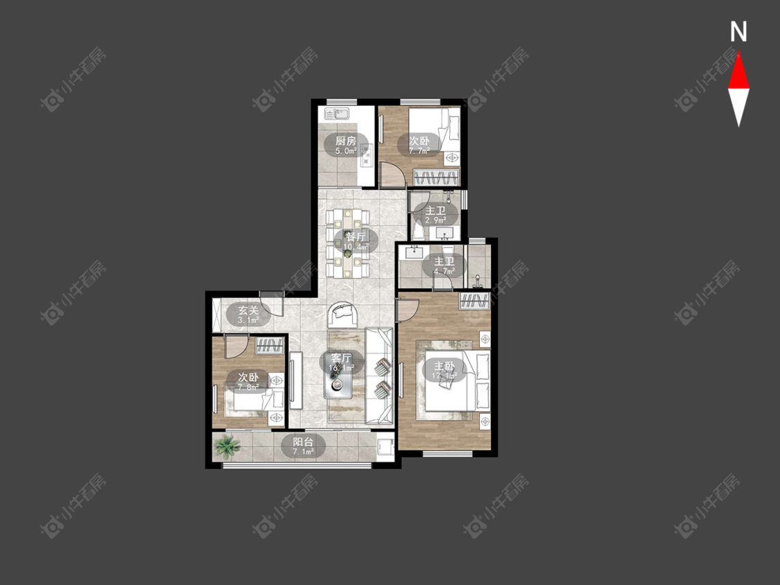 常州保利和光晨樾在售二手房源户型图_小牛看房