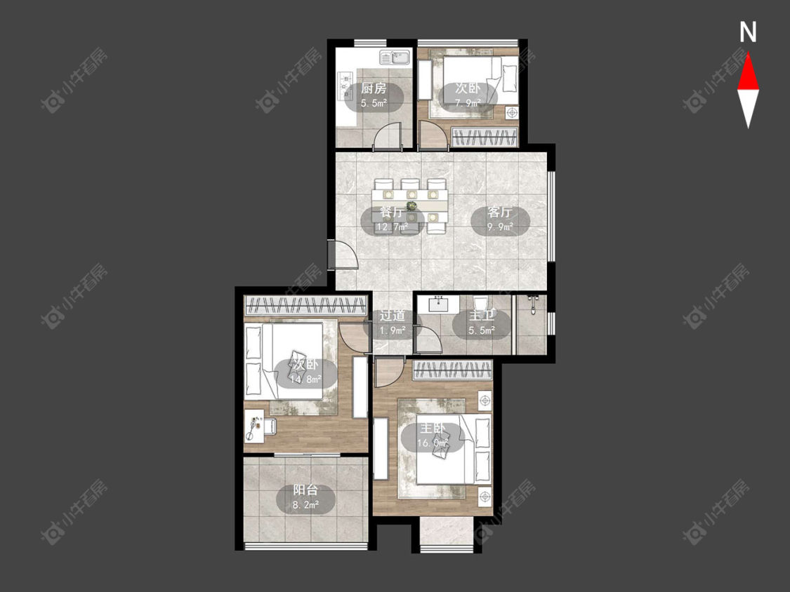 常州今创茗园在售二手房源户型图_小牛看房