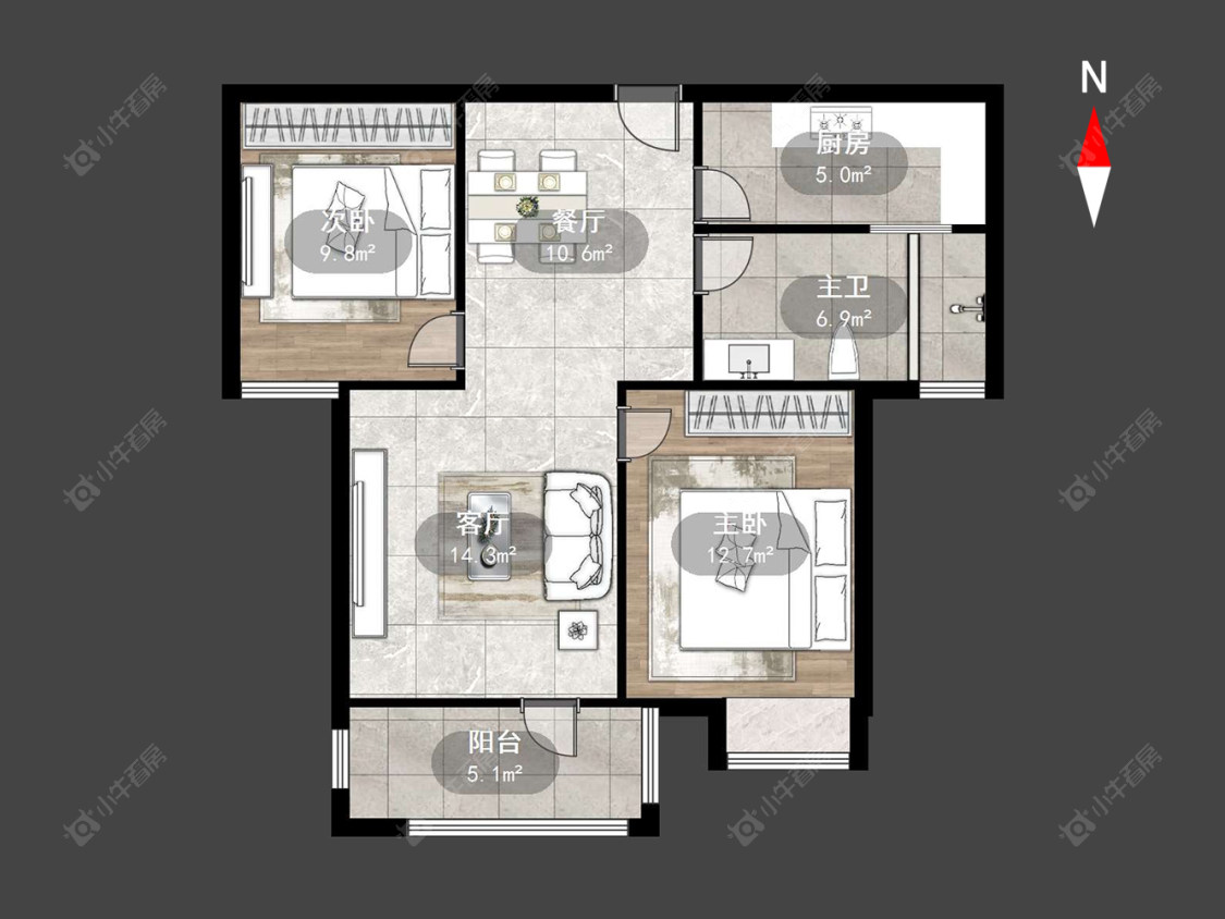 常州香江华廷花园在售二手房源户型图_小牛看房
