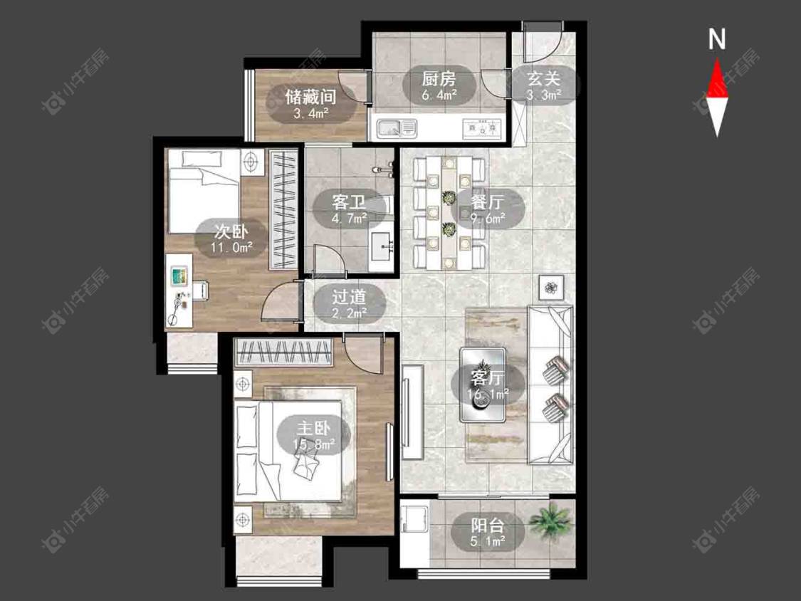 常州蓝山湖在售二手房源户型图_小牛看房