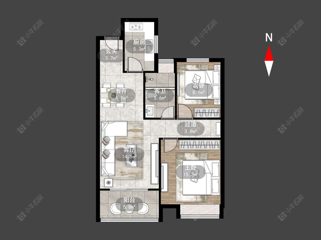 常州晋陵文锦在售二手房源户型图_小牛看房