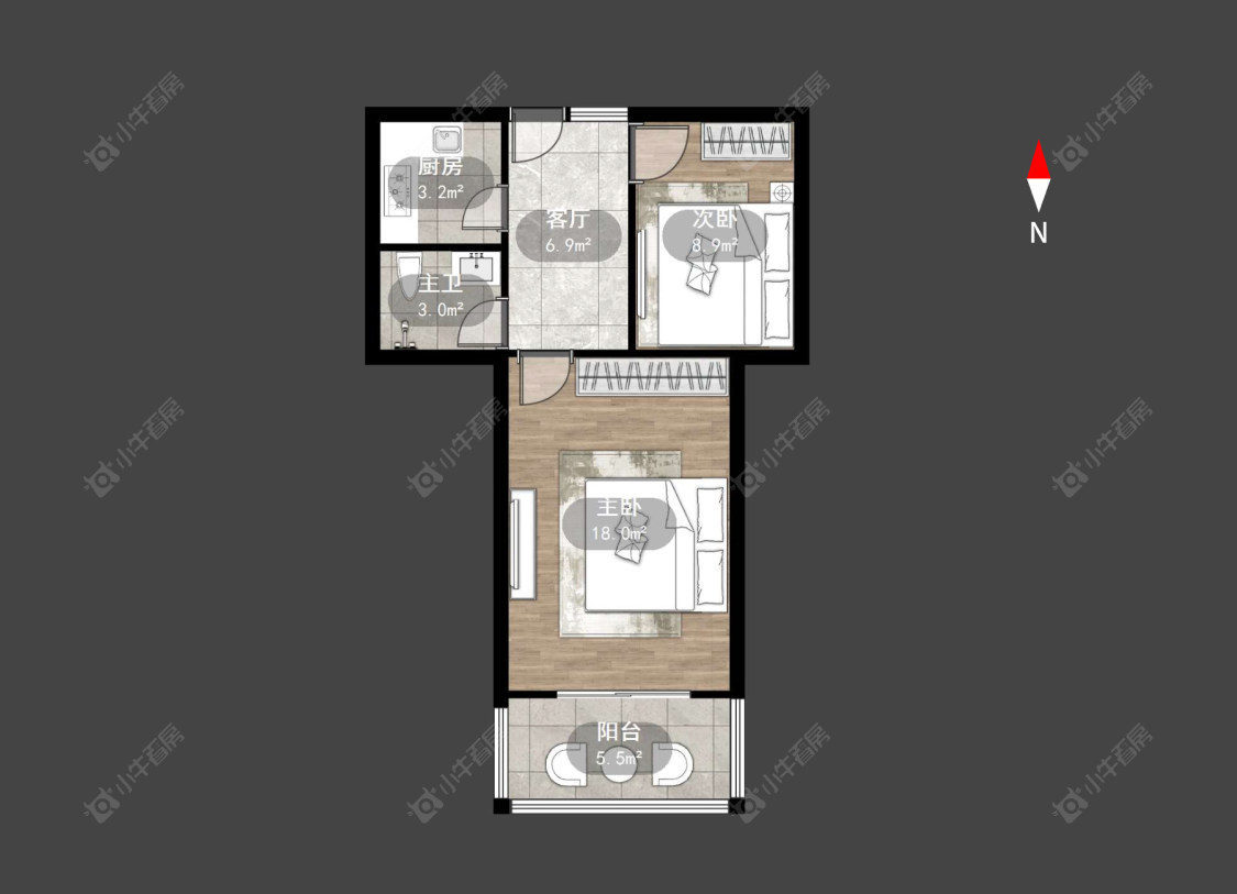 常州五角场西村在售二手房源户型图_小牛看房
