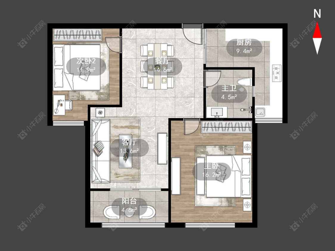 常州万水美兰城在售二手房源户型图_小牛看房