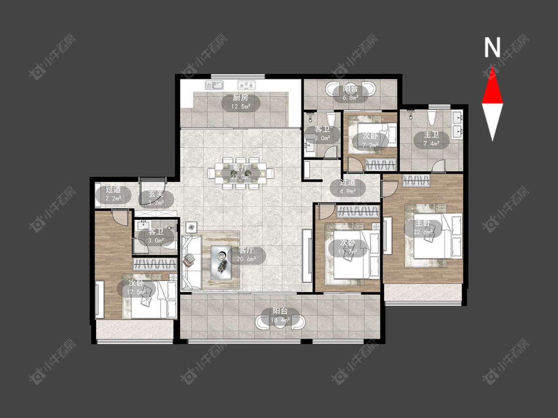 万科新都会房源户型图 常州万科新都会在售二手房源户型图_小牛看房