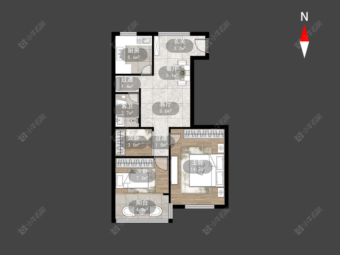 常州翠竹新村南区在售二手房房源户型图_小牛看房