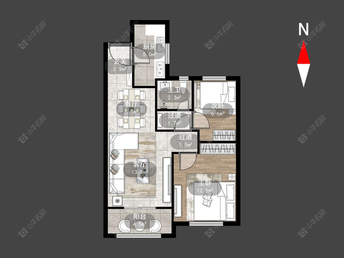 常州临津花园在售二手房源户型图_小牛看房