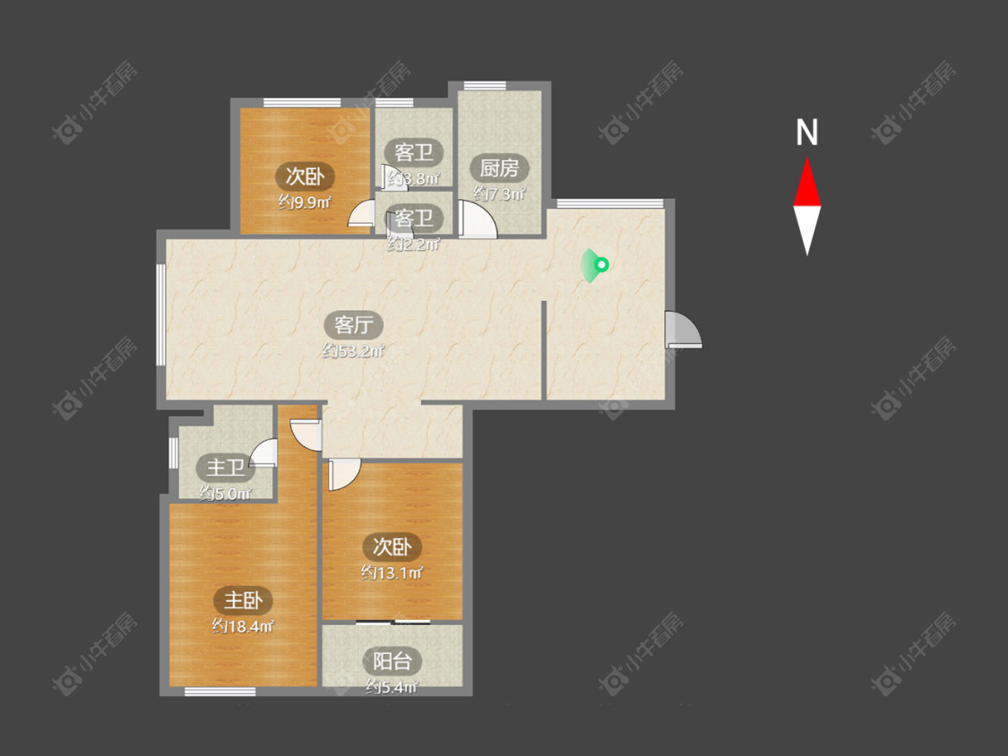 常州府西花园在售二手房源户型图_小牛看房