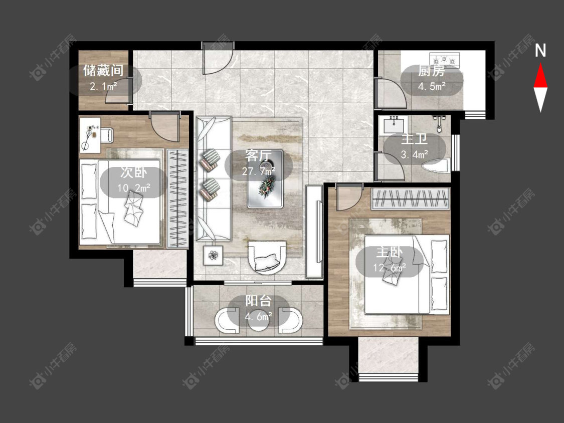 常州金海花苑在售二手房源户型图_小牛看房