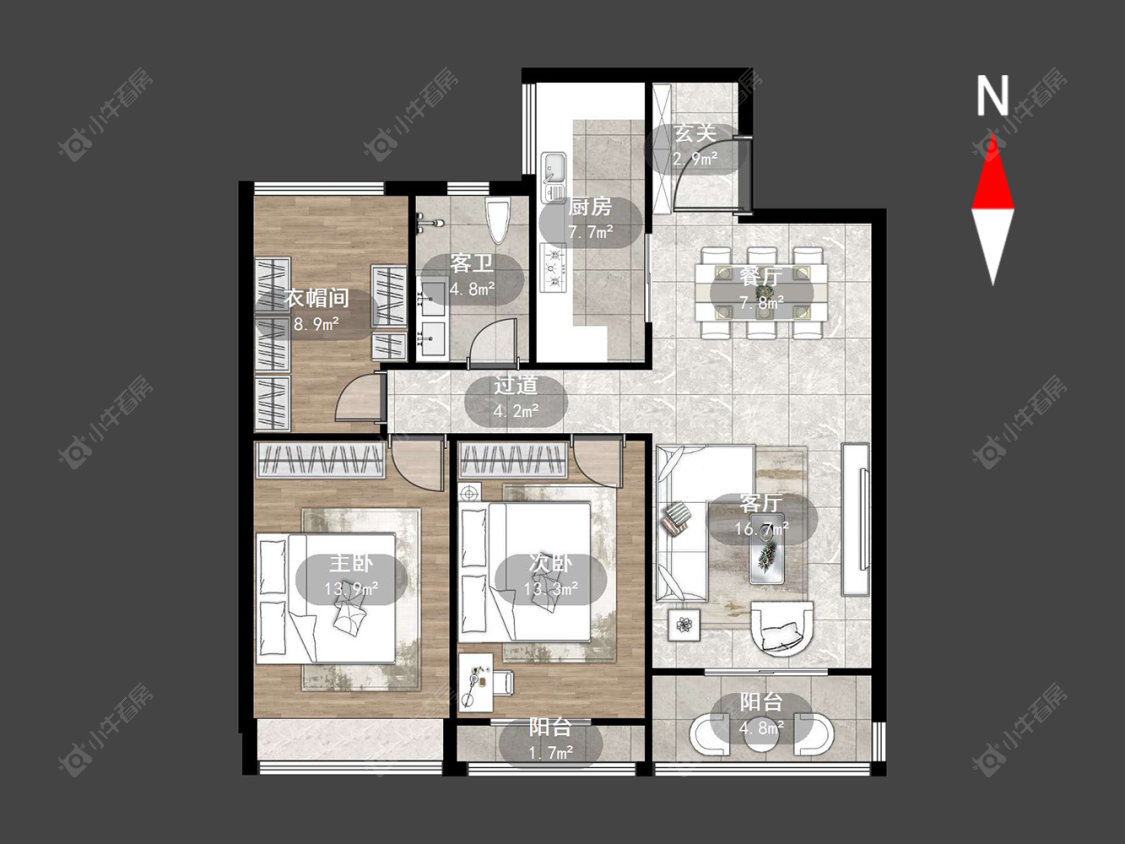 常州御城在售二手房源户型图_小牛看房