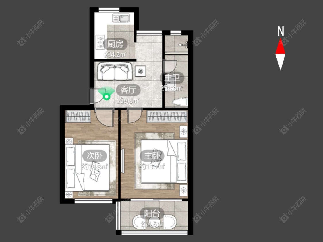 常州浦北新村在售二手房源户型图_小牛看房