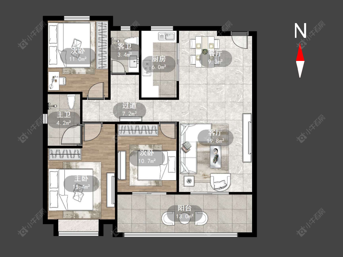 常州菱港锦园在售二手房源户型图_小牛看房