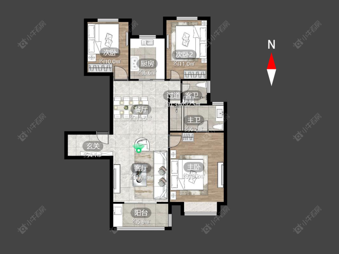 常州绿都万和城八区在售二手房房源户型图_小牛看房