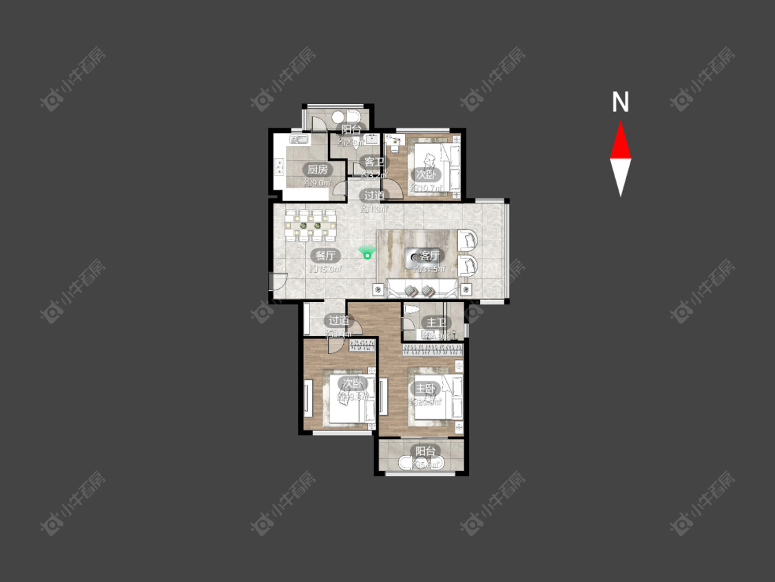 常州京城豪苑南区在售二手房源户型图_小牛看房