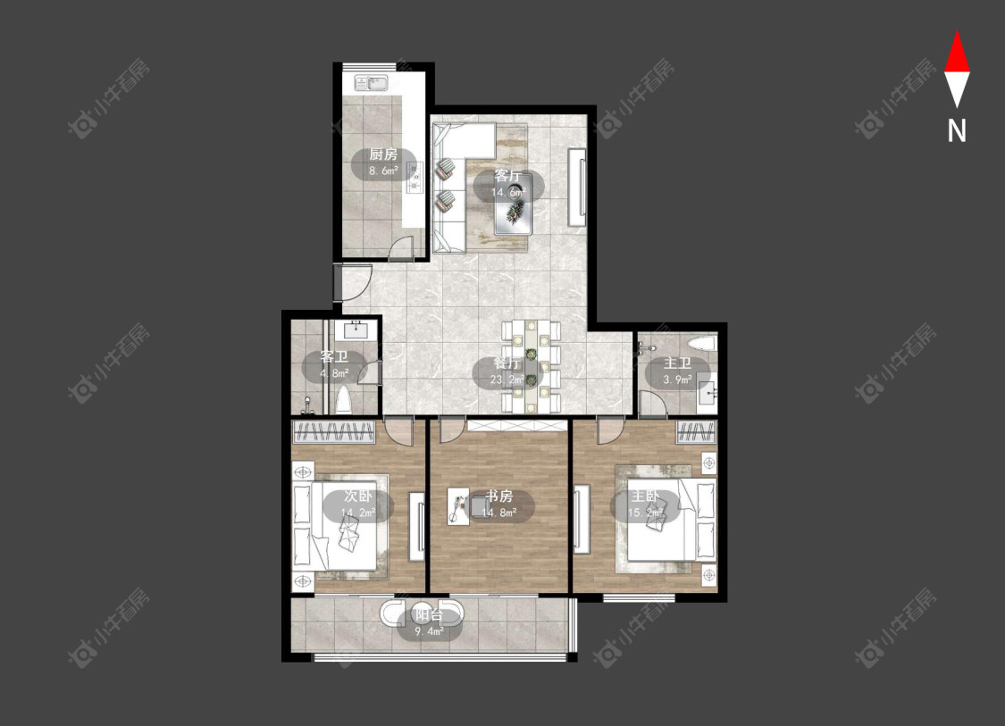 常州桃园公寓在售二手房源户型图_小牛看房