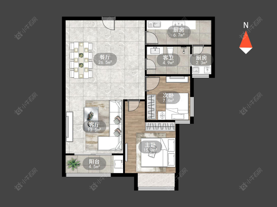 常州星河国际一区在售二手房源户型图_小牛看房