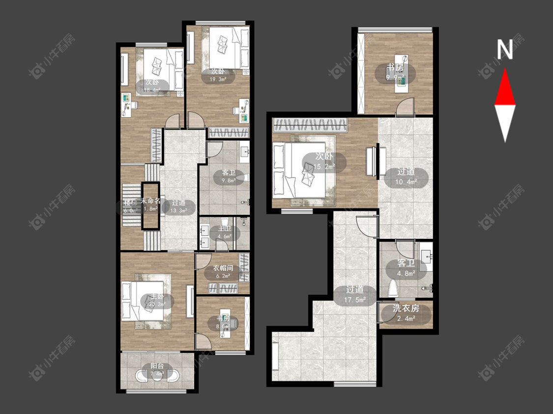 常州莱蒙城别墅区在售二手房源户型图_小牛看房