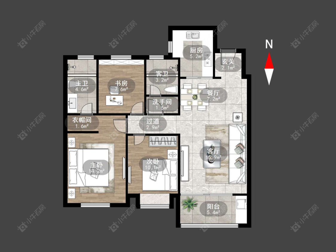 常州弘阳云峯在售二手房源户型图_小牛看房