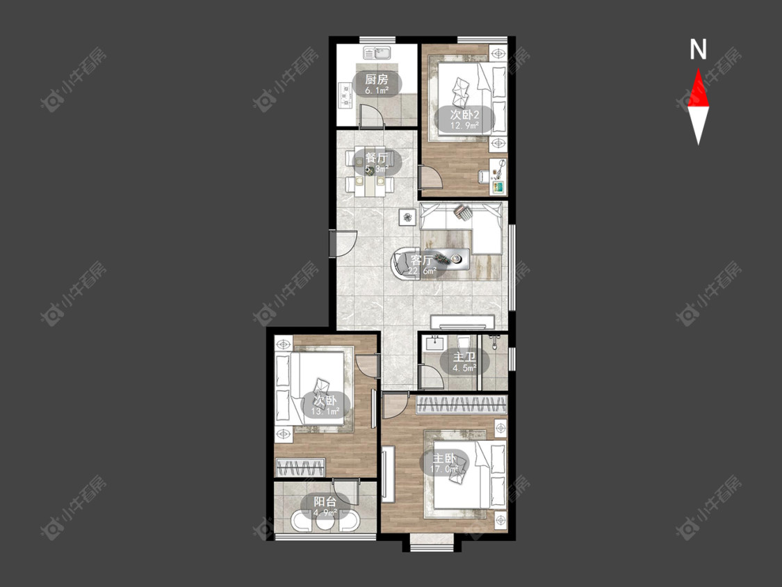 常州绿园爱舍南区在售二手房源户型图_小牛看房