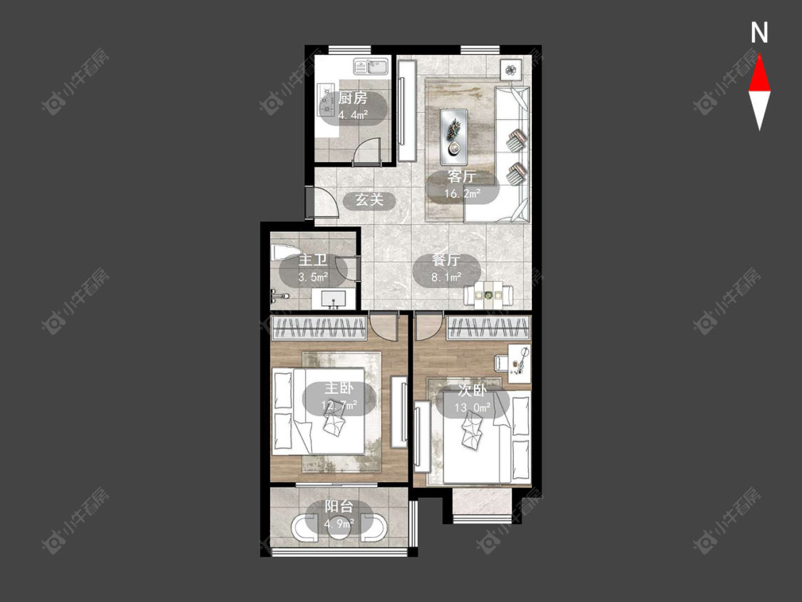 常州星港花苑北区在售二手房源户型图_小牛看房
