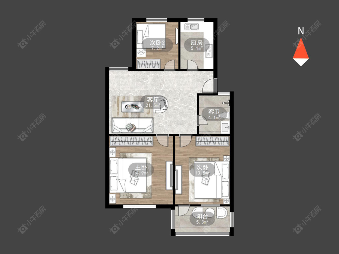 常州花东二村在售二手房源户型图_小牛看房
