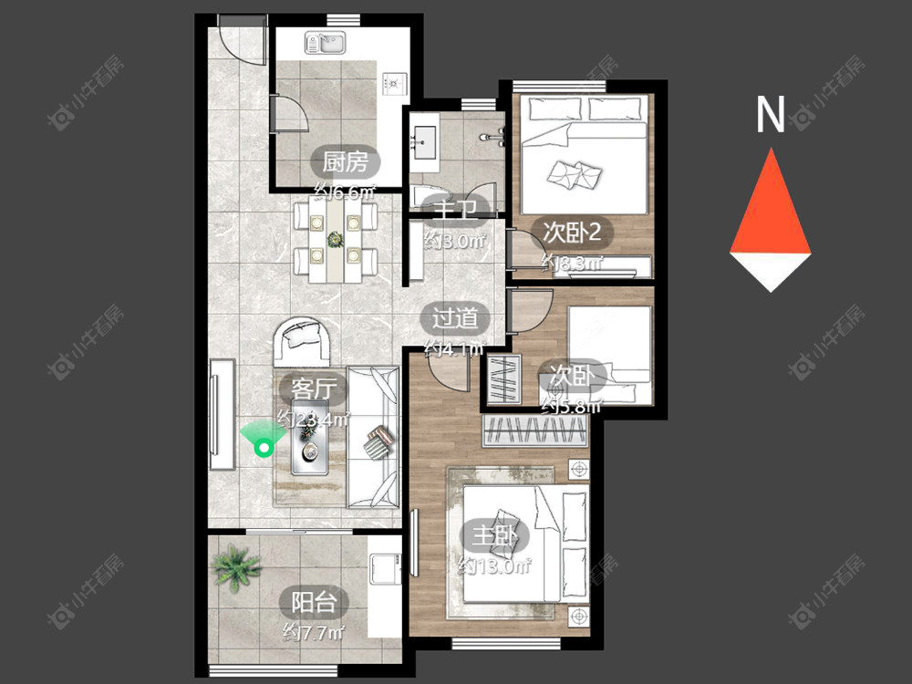 新城帝景南区房源户型图 常州新城帝景南区在售二手房源户型图_小牛看房