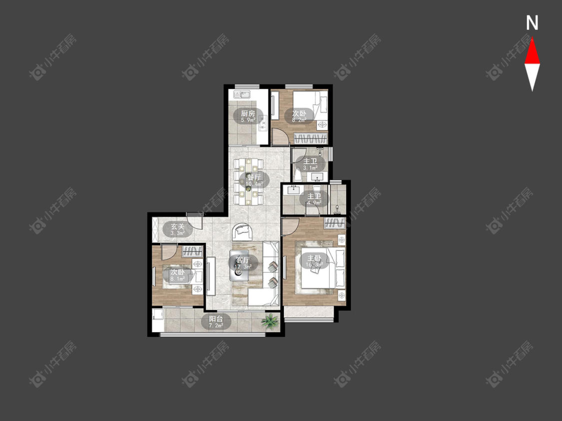 保利和光晨樾房源户型图 常州保利和光晨樾在售二手房源户型图_小牛看房
